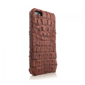  Animal Skins Hard Case Crocodile Brown for iPhone 5/5S